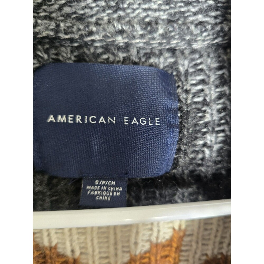 American Eagle Women’s Wool Blend Aztec Southwest Zip Knit Sweater Jacket S/P... - Picture 9 of 14